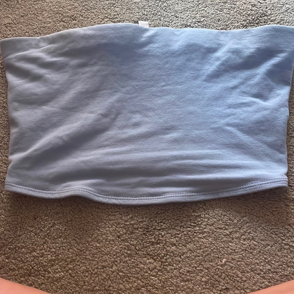 halter top sky blue from h and m